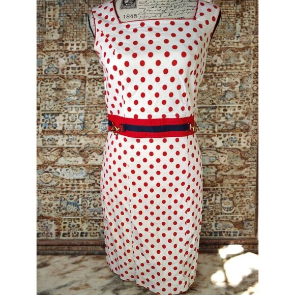 Scofield British Heritage Vintage Dress Small, XS, Red Polka Dot160/84A Nautical - Picture 1 of 7